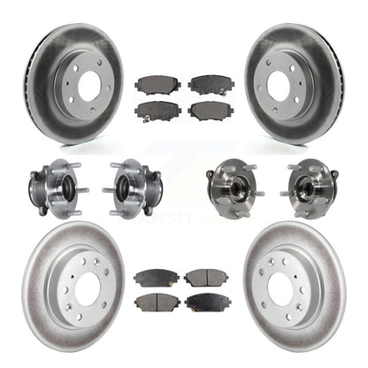 Kit de plaquettes de rotor de frein à disque revêtues de roulement de moyeu avant et arrière (10 pièces) pour Mazda 3 Spor
