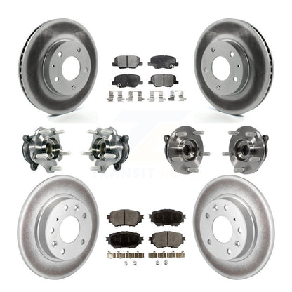 Kit de plaquettes de rotor de frein à disque revêtues de roulement de moyeu avant et arrière (10 pièces) pour Mazda 3 Spor