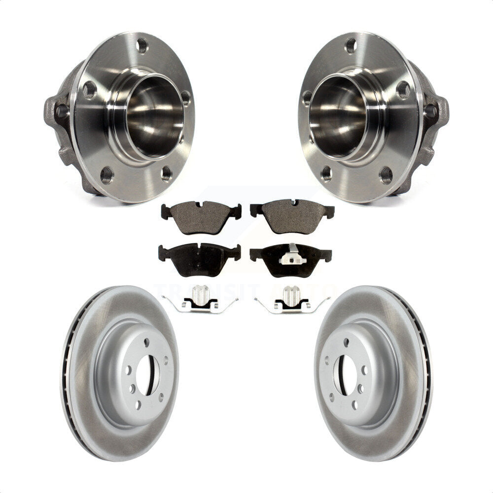Kit de rotors et plaquettes de frein à disque enduits d'assemblage de roulement de moyeu avant pour BMW 528i