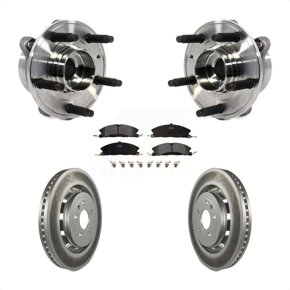 Kit de plaquettes de Rotor de frein enduites de roulement de moyeu avant, pour Ford Taurus Police Intercepto