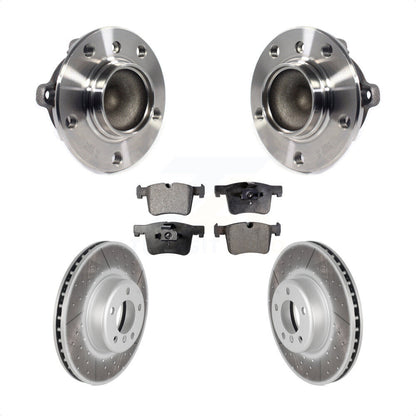 Kit de rotors et plaquettes de frein à disque enduits d'assemblage de roulement de moyeu avant pour BMW 335i
