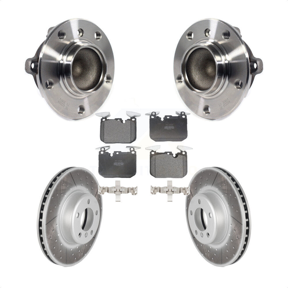 Kit de plaquettes de Rotor de frein enduit de roulement de moyeu avant, pour BMW 335i 328i 228i 435i M240i