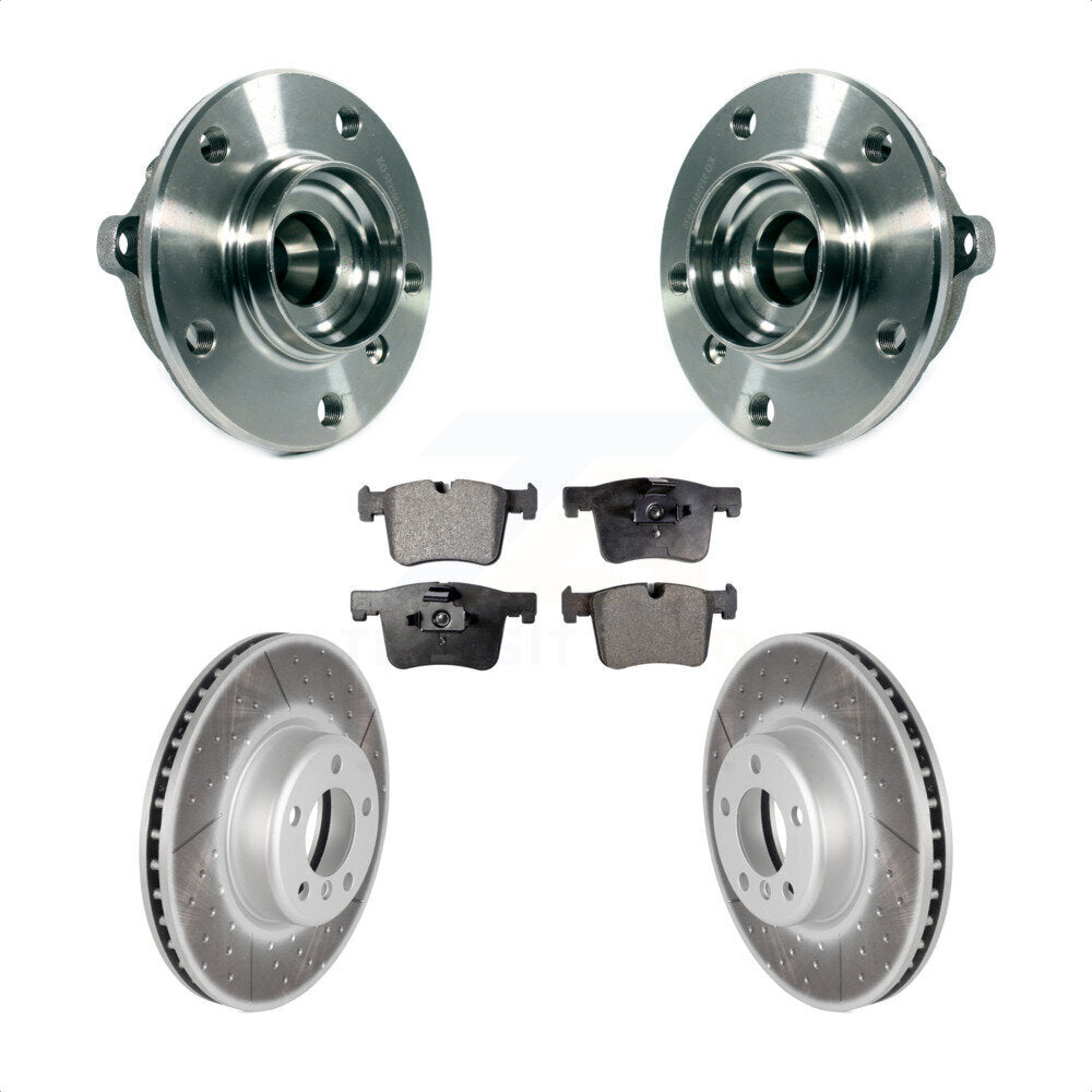 Ensemble de roulement de moyeu avant, Rotor de frein revêtu et Kit de plaquettes pour BMW 335i xDrive G