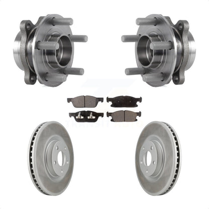 Kit de rotors et plaquettes de frein à disque enduits d'assemblage de roulement de moyeu avant pour Ford Edge