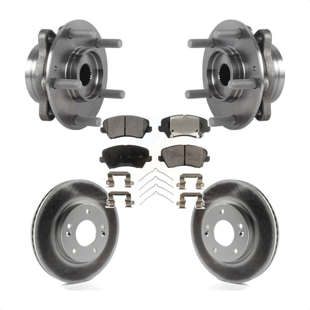 Kit de Rotor et de plaquettes de frein revêtus de roulement de moyeu avant, pour Hyundai Veloster Elantra G