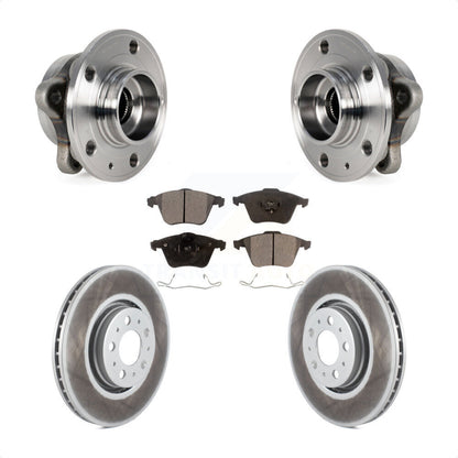 Kit de rotors et plaquettes de frein à disque enduits d'assemblage de roulement de moyeu avant pour Volvo XC90