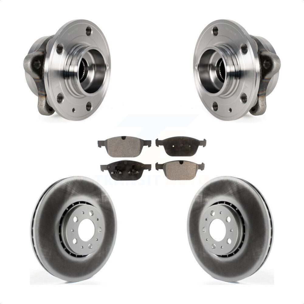 Kit de rotors et plaquettes de frein à disque enduits d'assemblage de roulement de moyeu avant pour Volvo XC90