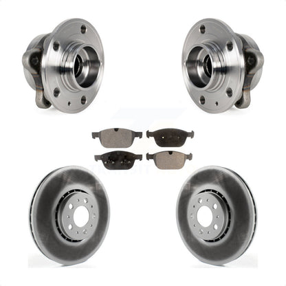 Kit de rotors et plaquettes de frein à disque enduits d'assemblage de roulement de moyeu avant pour Volvo XC90