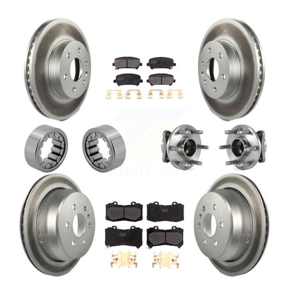 Kit de chaussures de plaquettes de Rotor de frein enduites de roulement de moyeu avant et arrière (10 pièces) pour Chevrolet GM
