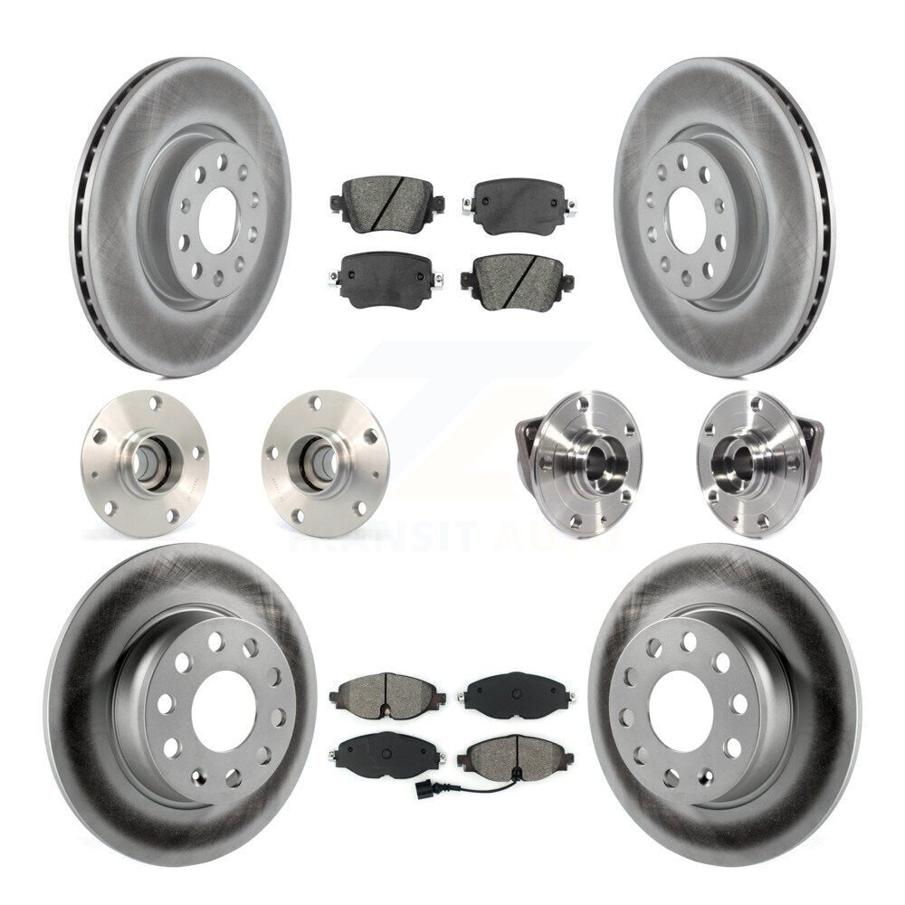 Kit de plaquettes de Rotor de frein à disque revêtu de roulement de moyeu avant et arrière (10 pièces) pour Volkswagen GT