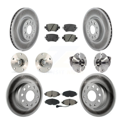 Kit de plaquettes de Rotor de frein à disque revêtu de roulement de moyeu avant et arrière (10 pièces) pour Volkswagen GT