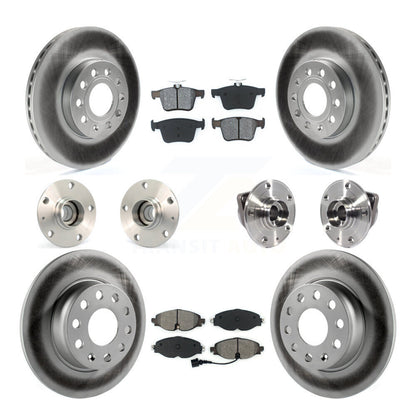 Kit de rotor et de plaquettes de frein revêtus de roulement de moyeu avant et arrière (10 pièces) pour Audi A3 2016 2.0
