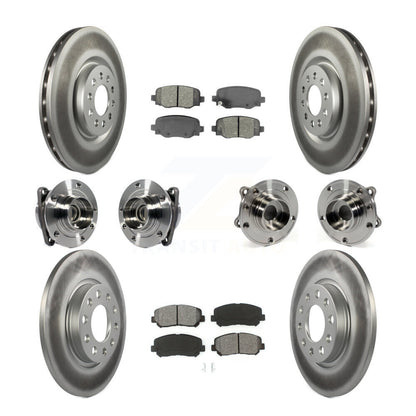 Kit de rotors et plaquettes de frein revêtus de roulement de moyeu avant et arrière (10 pièces) pour Chrysler 200 FW