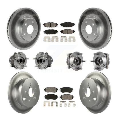 Kit de plaquettes de Rotor de frein à disque revêtu de roulement de moyeu avant et arrière (10 pièces) pour Subaru Imprez
