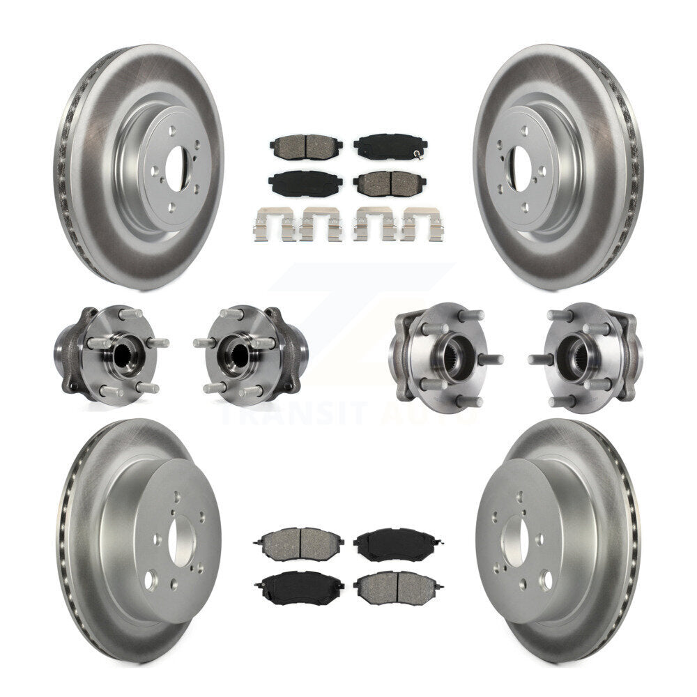 Kit de plaquettes de rotor de frein, roulement de moyeu avant et arrière (10 pièces) pour Subaru Forester 2.0