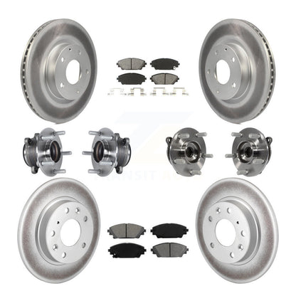 Kit de plaquettes de rotor de frein à disque revêtues de roulement de moyeu avant et arrière (10 pièces) pour Mazda 3 Spor
