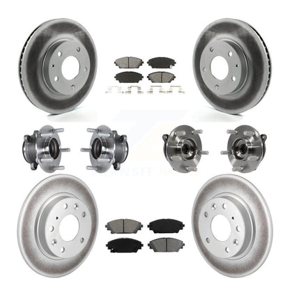 Kit de plaquettes de rotor de frein à disque revêtues de roulement de moyeu avant et arrière (10 pièces) pour Mazda 3 Spor