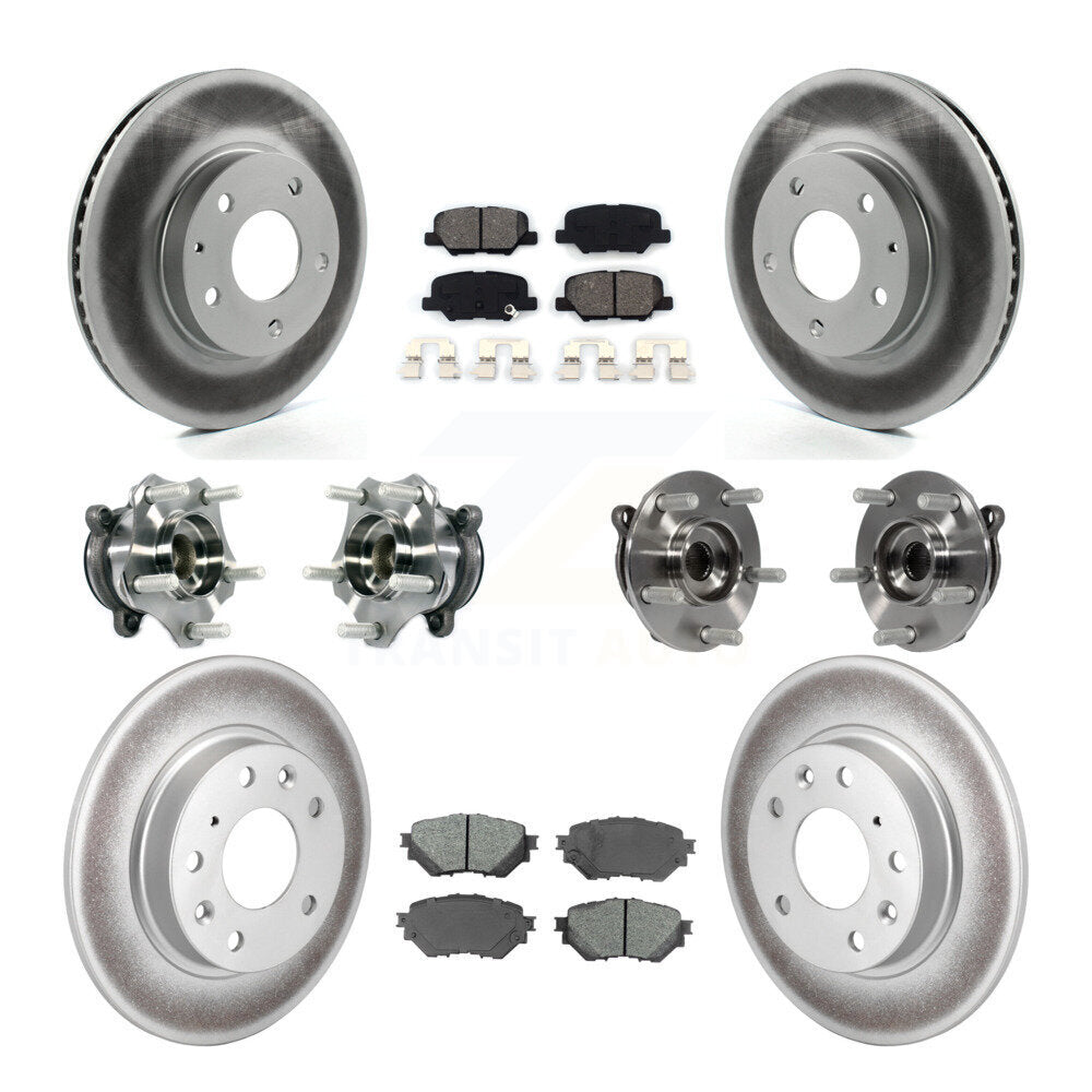 Kit de plaquettes de rotor de frein à disque revêtues de roulement de moyeu avant et arrière (10 pièces) pour Mazda 3 Spor