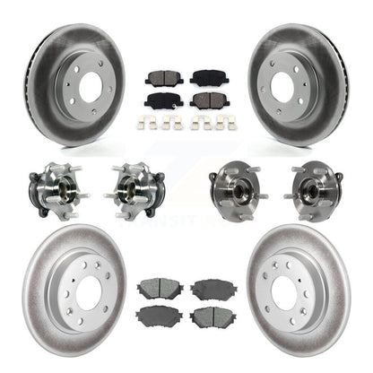 Kit de plaquettes de rotor de frein à disque revêtues de roulement de moyeu avant et arrière (10 pièces) pour Mazda 3 Spor