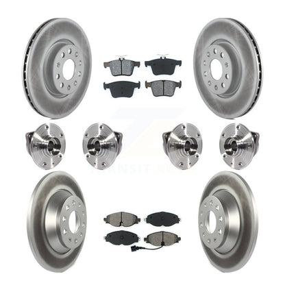 Kit de rotor et de plaquettes de frein revêtus de roulement de moyeu avant et arrière (10 pièces) pour Audi TT Quattr