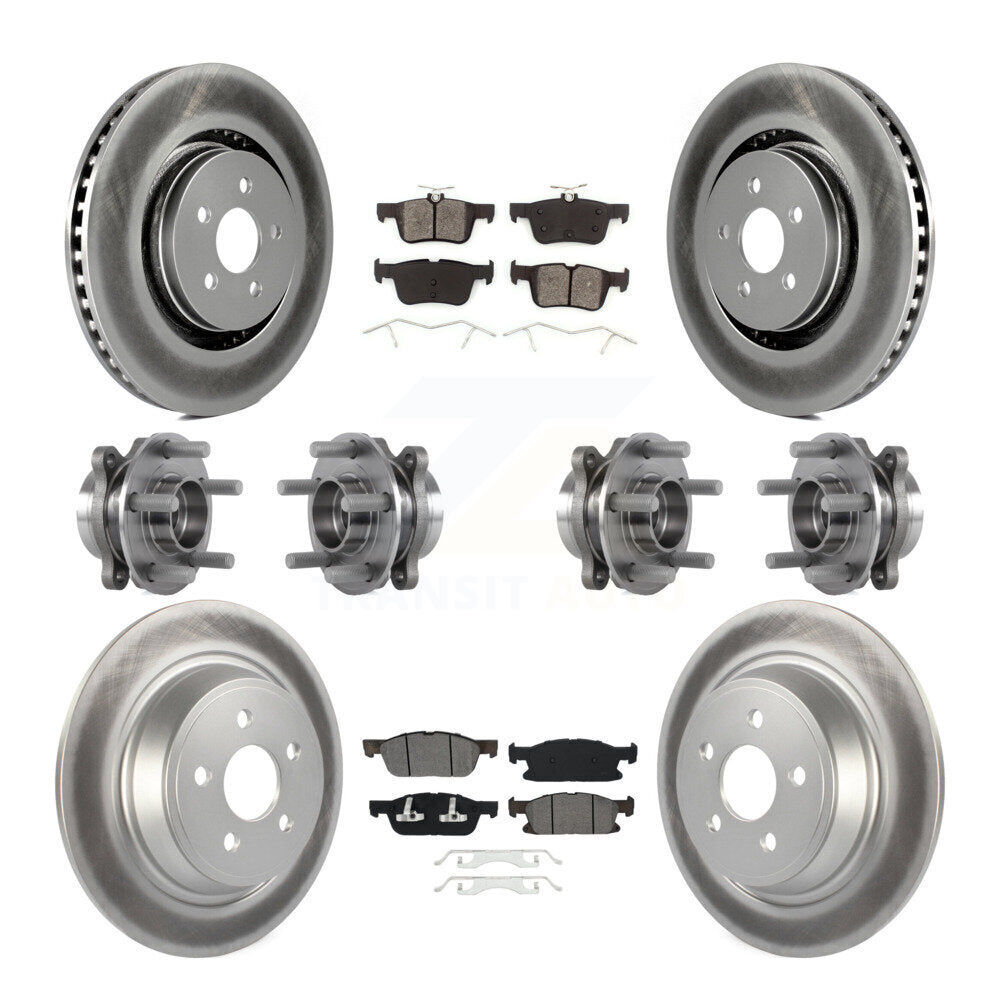 Kit de plaquettes de Rotor de frein, roulement de moyeu avant et arrière (10 pièces) pour Ford Edge Lincoln MK