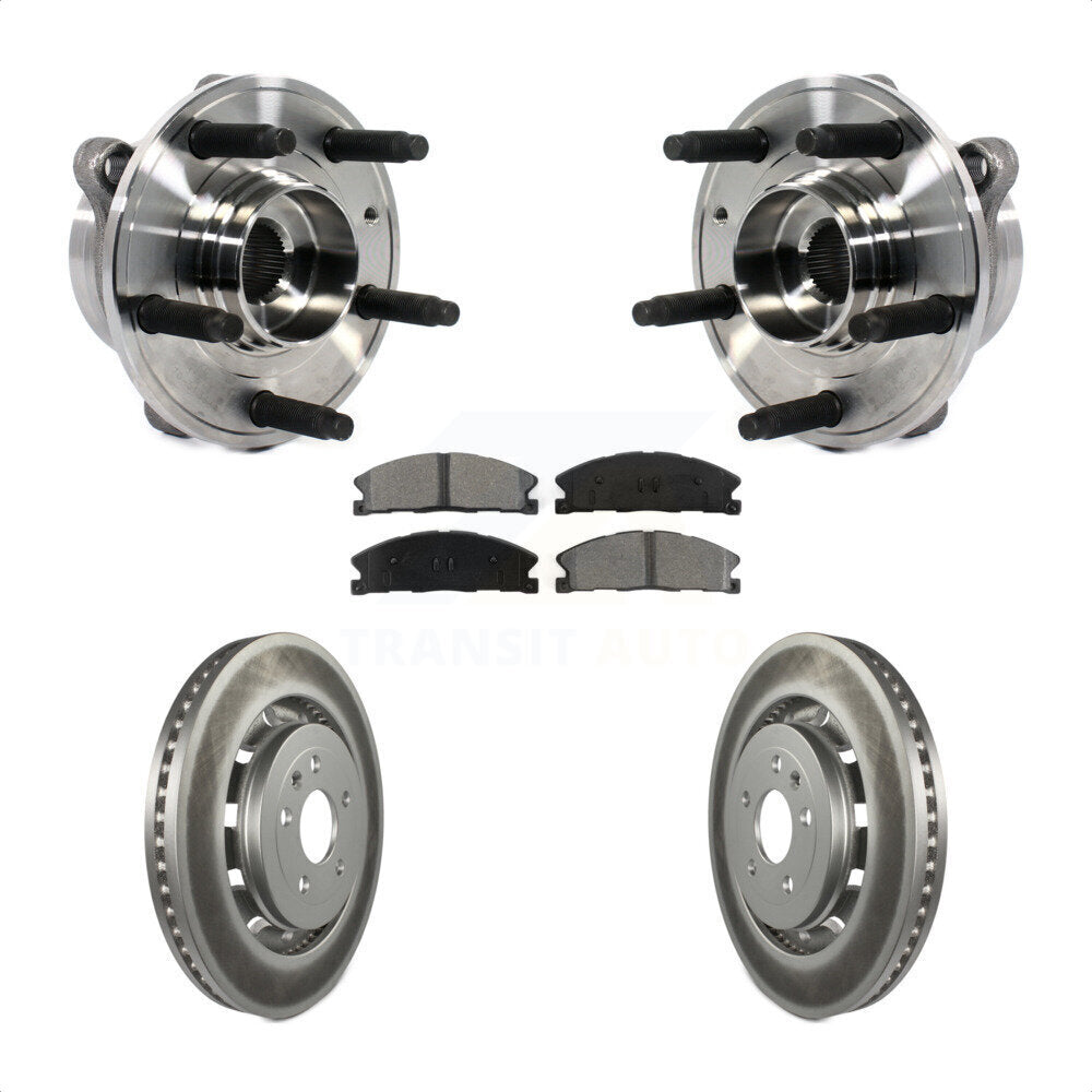 Kit de plaquettes de Rotor de frein enduites de roulement de moyeu avant, pour Ford Taurus Police Intercepto