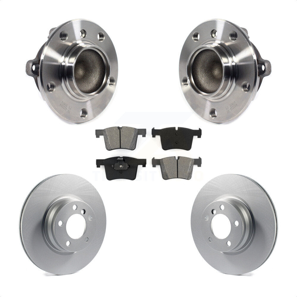 Ensemble de roulement de moyeu avant, Rotor de frein à disque revêtu et Kit de plaquettes pour BMW 328i 330