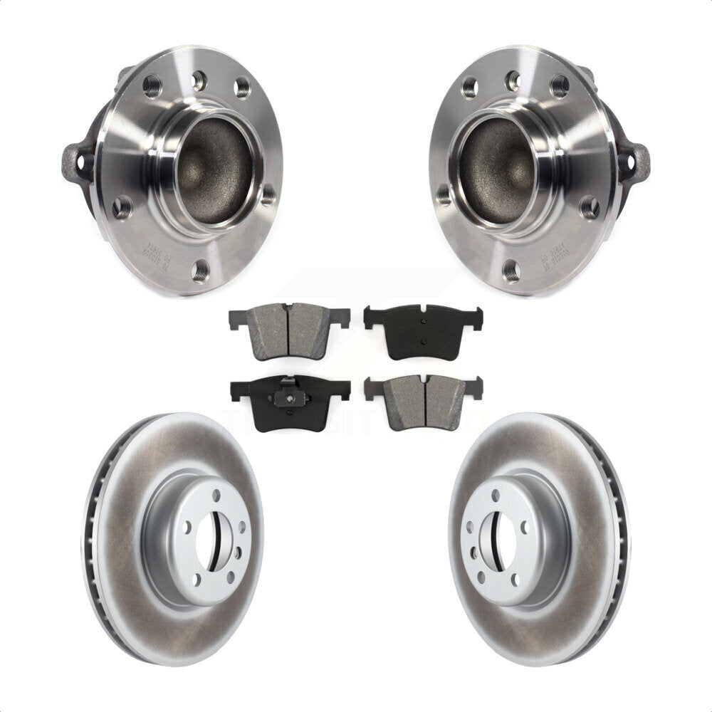 Kit de rotors et plaquettes de frein à disque enduits d'assemblage de roulement de moyeu avant pour BMW 335i