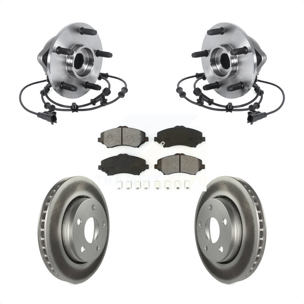 Kit de plaquettes de Rotor de frein à disque enduit d'assemblage de roulement de moyeu avant pour Jeep Wrangler J
