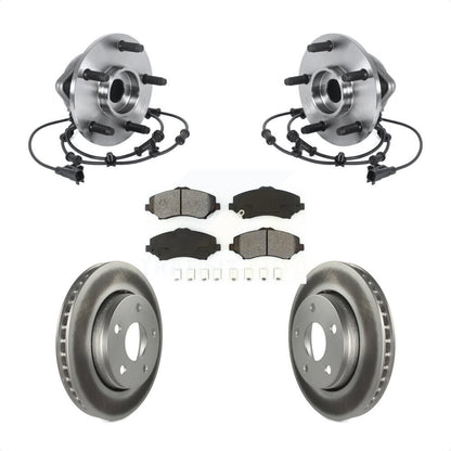 Kit de plaquettes de Rotor de frein à disque enduit d'assemblage de roulement de moyeu avant pour Jeep Wrangler J