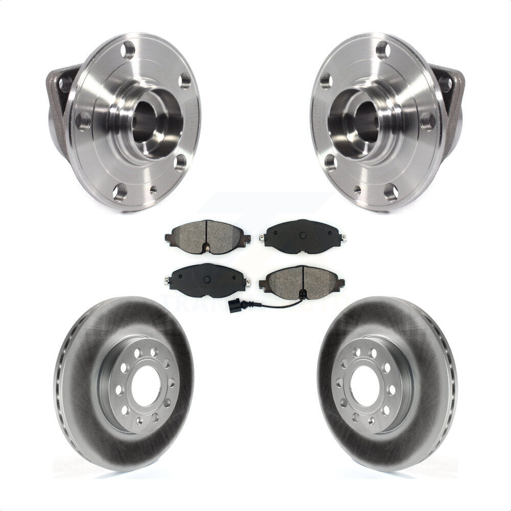 Kit de plaquettes de Rotor de frein enduit de roulement de moyeu avant, pour Volkswagen Jetta Taos Golf Aud