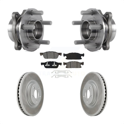 Kit de rotors et plaquettes de frein à disque enduits d'assemblage de roulement de moyeu avant pour Ford Edge