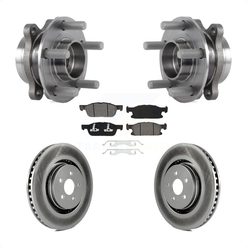 Kit de plaquettes de Rotor de frein enduites de roulement de moyeu avant, pour Ford Edge Lincoln Nautilus MK
