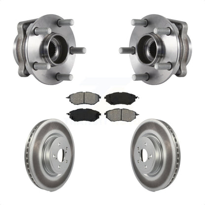 Ensemble de roulement de moyeu avant, Rotor de frein et Kit de plaquettes revêtus pour Subaru Forester 2.0