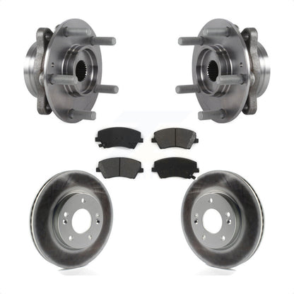Ensemble de roulement de moyeu avant, Rotor de frein à disque revêtu et Kit de plaquettes pour Hyundai Elantr