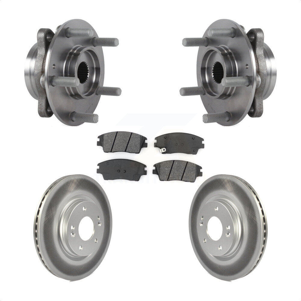 Kit de plaquettes de rotor de frein revêtues de roulement de moyeu avant, pour Hyundai Elantra 2017 2020 1.6
