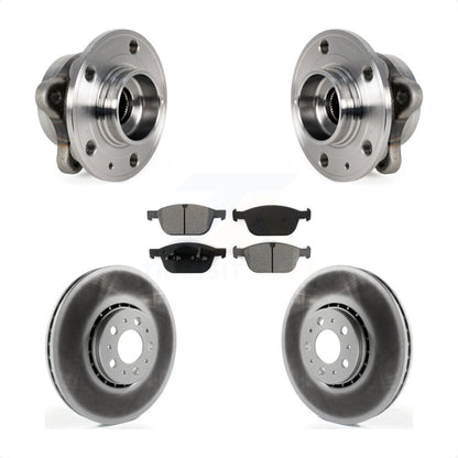 Kit de rotors et plaquettes de frein à disque enduits d'assemblage de roulement de moyeu avant pour Volvo XC90