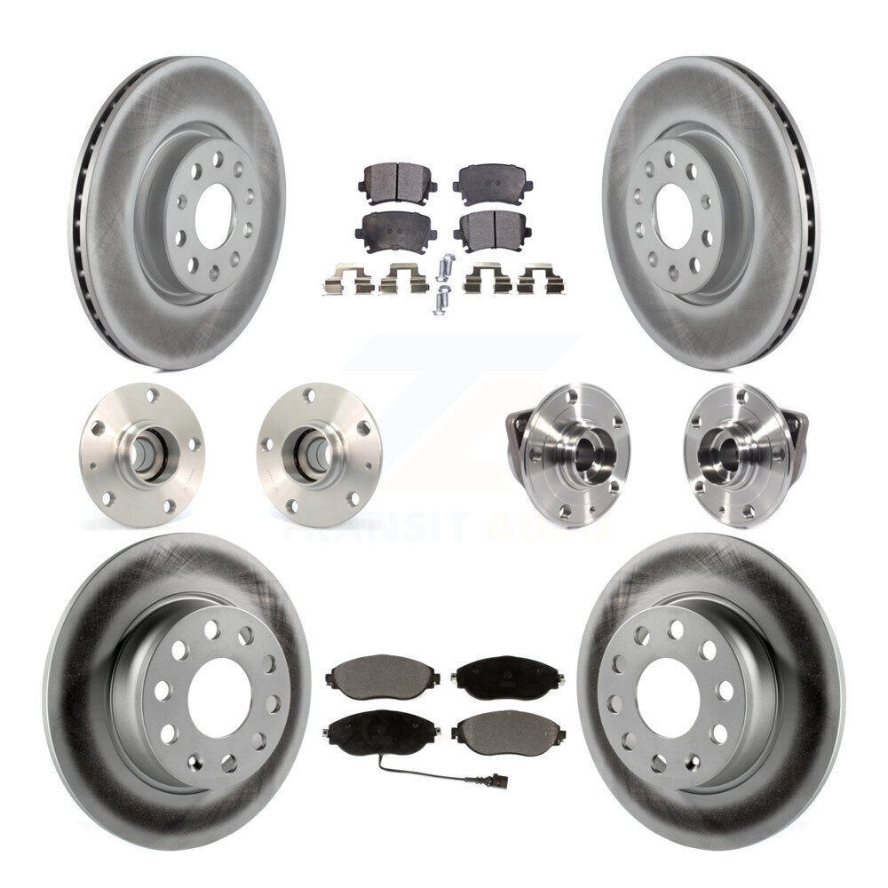 Kit de plaquettes de Rotor de frein à disque revêtu de roulement de moyeu avant et arrière (10 pièces) pour Volkswagen GT