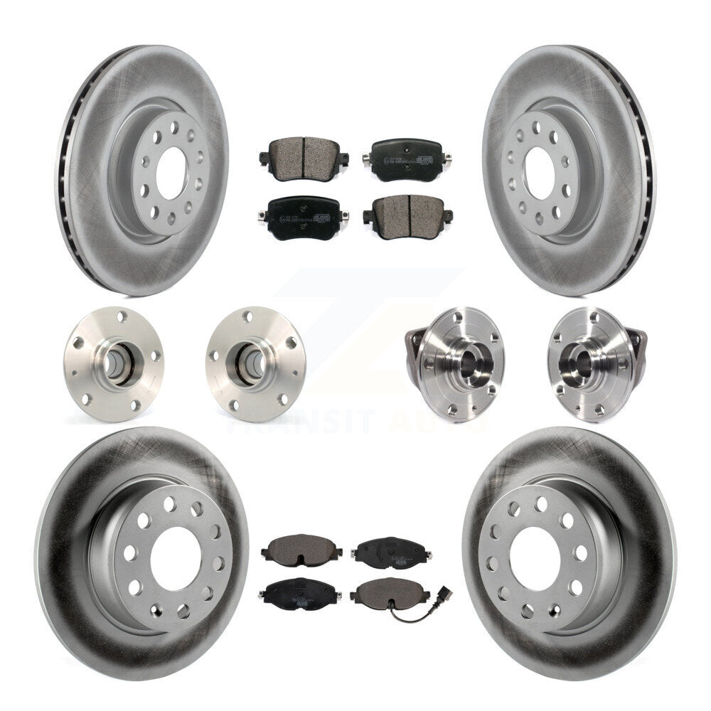 Kit de plaquettes de Rotor de frein à disque revêtu de roulement de moyeu avant et arrière (10 pièces) pour Volkswagen GT