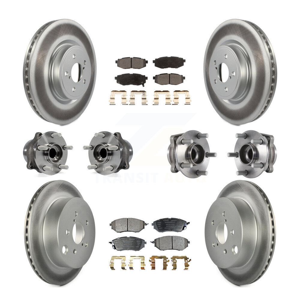 Kit de plaquettes de rotor de frein, roulement de moyeu avant et arrière (10 pièces) pour Subaru Forester 2.0