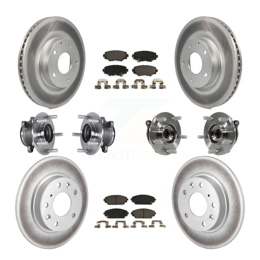Kit de plaquettes de rotor de frein à disque revêtues de roulement de moyeu avant et arrière (10 pièces) pour Mazda 3 Spor