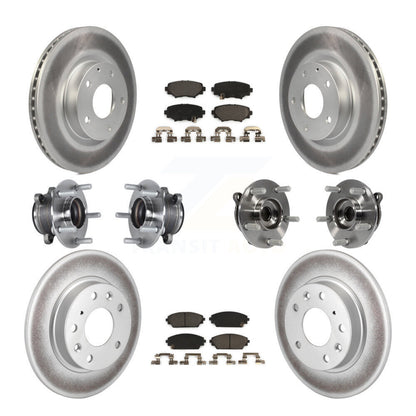 Kit de plaquettes de rotor de frein à disque revêtues de roulement de moyeu avant et arrière (10 pièces) pour Mazda 3 Spor