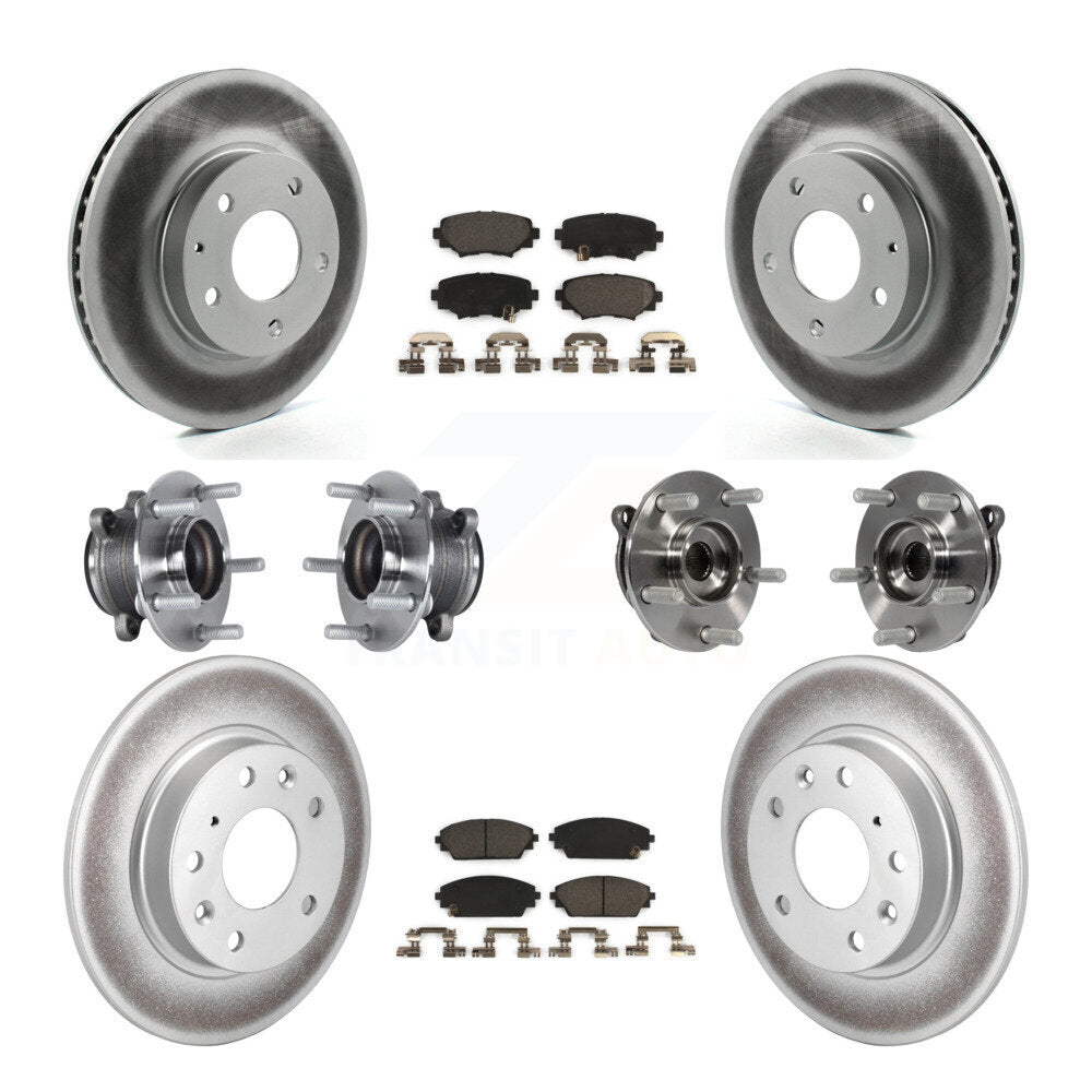 Kit de plaquettes de rotor de frein à disque revêtues de roulement de moyeu avant et arrière (10 pièces) pour Mazda 3 Spor