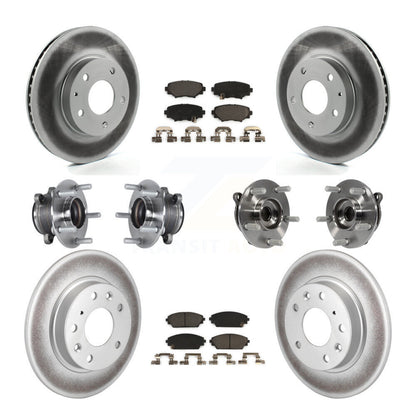 Kit de plaquettes de rotor de frein à disque revêtues de roulement de moyeu avant et arrière (10 pièces) pour Mazda 3 Spor