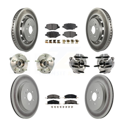 Kit de plaquettes de rotor de frein enduites de roulement de moyeu avant et arrière (10 pièces) pour Ford Taurus Polic