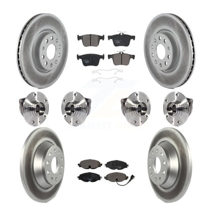 Kit de rotor et de plaquettes de frein revêtus de roulement de moyeu avant et arrière (10 pièces) pour Audi TT Quattr