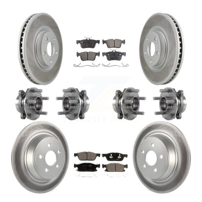 Kit de plaquettes de Rotor de frein revêtues de roulement de moyeu avant et arrière (10 pièces) pour Lincoln Continenta