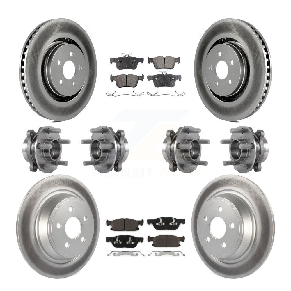 Kit de plaquettes de Rotor de frein, roulement de moyeu avant et arrière (10 pièces) pour Ford Edge Lincoln MK