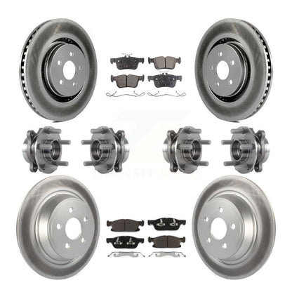 Kit de plaquettes de Rotor de frein, roulement de moyeu avant et arrière (10 pièces) pour Ford Edge Lincoln MK