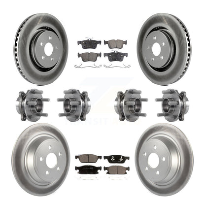 Kit de plaquettes de Rotor de frein revêtues de roulement de moyeu avant et arrière (10 pièces) pour Lincoln Continenta